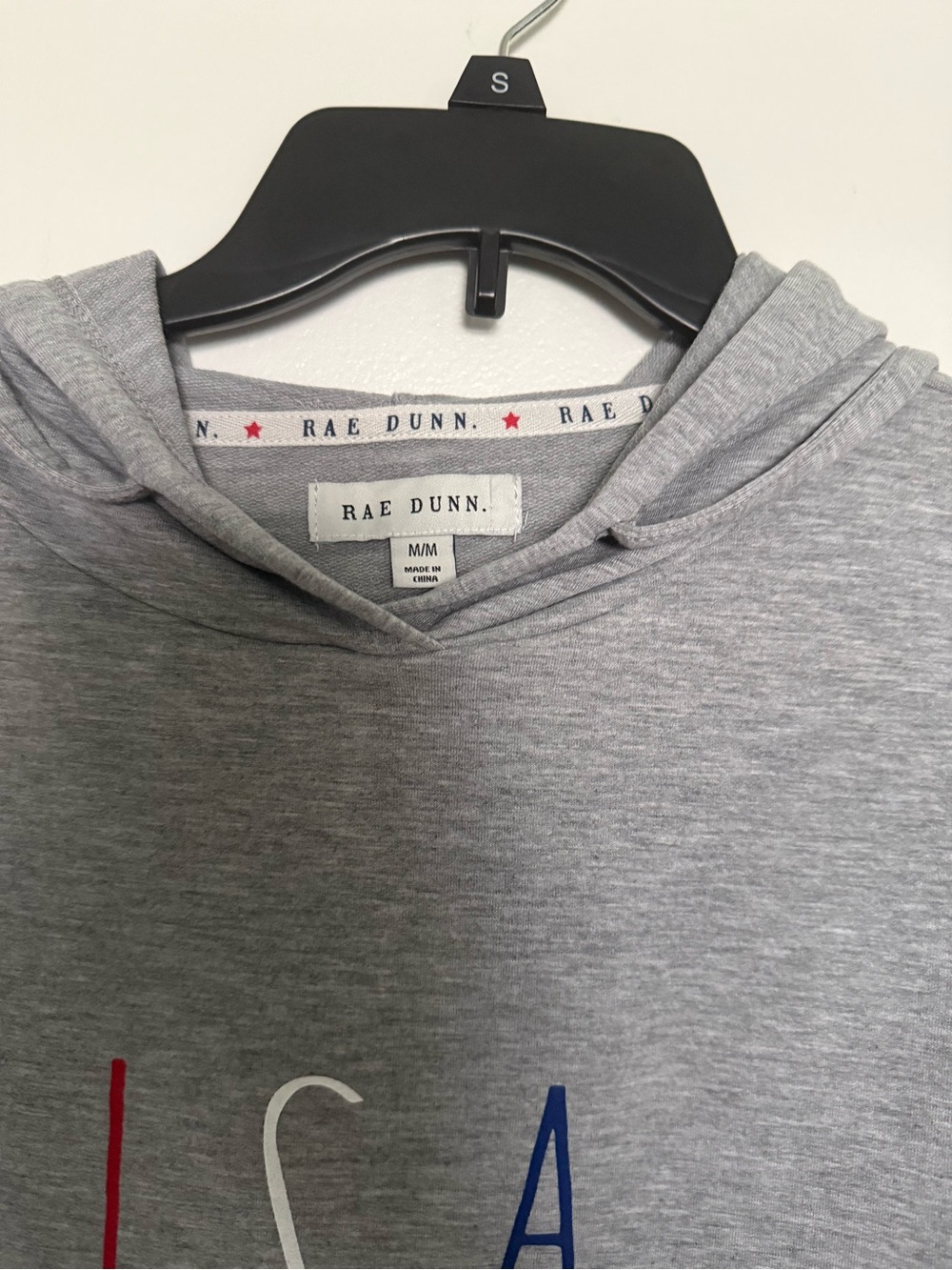 NWT RAE DUNN Gray U.S.A. Hoodie - Picture 2 of 4
